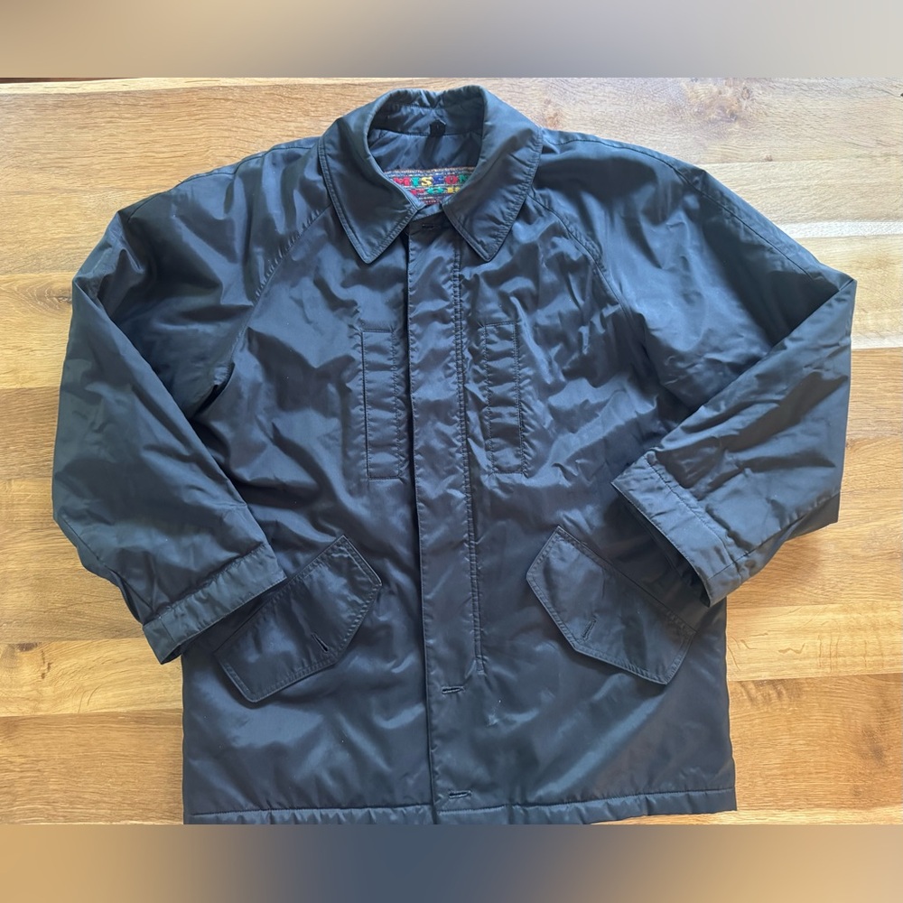 Missoni Sport Quilted Oversized Black Waterproof Coat Jacket Men’s Medium Black